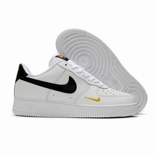 Cheap Nike Air Force 1 White Black Shoes Men and Women-77 - Click Image to Close